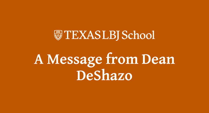 A message from Dean DeShazo
