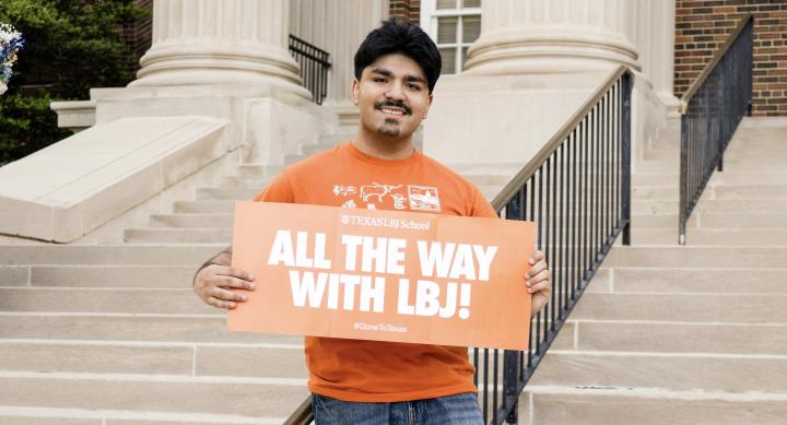 Incoming LBJ Master of Public Affairs student Caleb Garcia